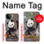 W3793 Cute Baby Panda Snow Painting Hard Case and Leather Flip Case For Google Pixel 5A 5G