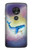 W3802 Dream Whale Pastel Fantasy Hard Case and Leather Flip Case For Motorola Moto G7 Play