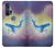 W3802 Dream Whale Pastel Fantasy Hard Case and Leather Flip Case For Motorola Edge+