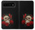 W3753 Dark Gothic Goth Skull Roses Hard Case and Leather Flip Case For Google Pixel 6 Pro