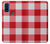 W3535 Red Gingham Hard Case and Leather Flip Case For Motorola G Pure