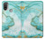 W3399 Green Marble Graphic Print Hard Case and Leather Flip Case For Motorola Moto E20,E30,E40