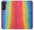 W3799 Cute Vertical Watercolor Rainbow Hard Case and Leather Flip Case For Samsung Galaxy S22 Plus