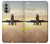 W3837 Airplane Take off Sunrise Hard Case and Leather Flip Case For Motorola Moto G51 5G