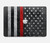 W3687 Firefighter Thin Red Line American Flag Hard Case Cover For MacBook Pro 14 M1,M2,M3 (2021,2023) - A2442, A2779, A2992, A2918