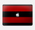 W2638 Black and Red Striped Hard Case Cover For MacBook Pro 16 M1,M2 (2021,2023) - A2485, A2780