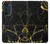 W2896 Gold Marble Graphic Printed Hard Case and Leather Flip Case For Motorola Edge 30 Pro