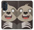 W3855 Sloth Face Cartoon Hard Case and Leather Flip Case For Motorola Edge 30 Pro