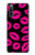 W2933 Pink Lips Kisses on Black Hard Case and Leather Flip Case For Sony Xperia 10 IV