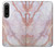 W3482 Soft Pink Marble Graphic Print Hard Case and Leather Flip Case For Sony Xperia 1 IV