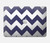 W2345 Navy Blue Shavron Zig Zag Pattern Hard Case Cover For MacBook Air 13″ (2022,2024) - A2681, A3113