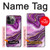 W3896 Purple Marble Gold Streaks Hard Case and Leather Flip Case For iPhone 13 Pro Max