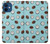 W3860 Coconut Dot Pattern Hard Case and Leather Flip Case For iPhone 12 mini