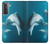 W3878 Dolphin Hard Case and Leather Flip Case For Samsung Galaxy S21 5G