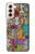 W3879 Retro Music Doodle Hard Case and Leather Flip Case For Samsung Galaxy S21 5G