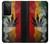 W3890 Reggae Rasta Flag Smoke Hard Case and Leather Flip Case For Samsung Galaxy S21 Ultra 5G