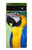 W3888 Macaw Face Bird Hard Case and Leather Flip Case For Google Pixel 6a