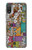 W3879 Retro Music Doodle Hard Case and Leather Flip Case For Motorola Moto E20,E30,E40