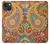 W3402 Floral Paisley Pattern Seamless Hard Case and Leather Flip Case For iPhone 14 Plus