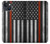 W3472 Firefighter Thin Red Line Flag Hard Case and Leather Flip Case For iPhone 14 Plus