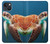 W3497 Green Sea Turtle Hard Case and Leather Flip Case For iPhone 14 Plus