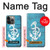 W3053 Marine Anchor Blue Hard Case and Leather Flip Case For iPhone 14 Pro Max