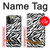 W3056 Zebra Skin Texture Graphic Printed Hard Case and Leather Flip Case For iPhone 14 Pro Max