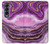 W3896 Purple Marble Gold Streaks Hard Case For Samsung Galaxy Z Fold 4