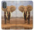 W0310 African Elephant Hard Case and Leather Flip Case For Motorola Moto G Power 2022, G Play 2023