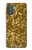 W3388 Gold Glitter Graphic Print Hard Case and Leather Flip Case For Motorola Moto G Power 2022, G Play 2023