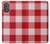 W3535 Red Gingham Hard Case and Leather Flip Case For Motorola Moto G Power 2022, G Play 2023