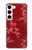 W3817 Red Floral Cherry blossom Pattern Hard Case and Leather Flip Case For Samsung Galaxy S23