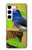 W3839 Bluebird of Happiness Blue Bird Hard Case and Leather Flip Case For Samsung Galaxy S23