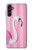 W3805 Flamingo Pink Pastel Hard Case and Leather Flip Case For Samsung Galaxy A14 5G