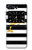 W2882 Black and White Striped Gold Dolphin Hard Case and Leather Flip Case For Motorola Moto Razr 2022