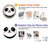 W2662 Cute Panda Cartoon Hard Case and Leather Flip Case For Motorola Edge+ (2023), X40, X40 Pro, Edge 40 Pro