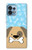 W2669 Cute Dog Paws Bones Cartoon Hard Case and Leather Flip Case For Motorola Edge+ (2023), X40, X40 Pro, Edge 40 Pro