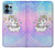 W3256 Cute Unicorn Cartoon Hard Case and Leather Flip Case For Motorola Edge+ (2023), X40, X40 Pro, Edge 40 Pro