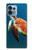 W3899 Sea Turtle Hard Case and Leather Flip Case For Motorola Edge+ (2023), X40, X40 Pro, Edge 40 Pro