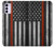 W3472 Firefighter Thin Red Line Flag Hard Case and Leather Flip Case For Motorola Moto G42