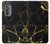 W2896 Gold Marble Graphic Printed Hard Case and Leather Flip Case For Motorola Edge (2022)