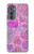 W3710 Pink Love Heart Hard Case and Leather Flip Case For Motorola Edge (2022)