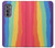 W3799 Cute Vertical Watercolor Rainbow Hard Case and Leather Flip Case For Motorola Edge (2022)