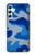 W2958 Army Blue Camo Camouflage Hard Case and Leather Flip Case For Samsung Galaxy A34 5G