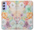 W3705 Pastel Floral Flower Hard Case and Leather Flip Case For Samsung Galaxy A54 5G