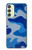 W2958 Army Blue Camo Camouflage Hard Case and Leather Flip Case For Samsung Galaxy A24 4G