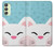 W3542 Cute Cat Cartoon Hard Case and Leather Flip Case For Samsung Galaxy A24 4G