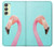 W3708 Pink Flamingo Hard Case and Leather Flip Case For Samsung Galaxy A24 4G