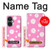 W3500 Pink Floral Pattern Hard Case and Leather Flip Case For OnePlus Nord CE 3 Lite, Nord N30 5G