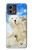 W3794 Arctic Polar Bear and Seal Paint Hard Case and Leather Flip Case For Motorola Moto G Stylus 5G (2023)